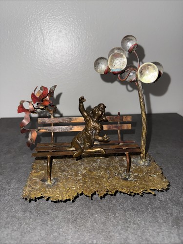 Brass art nouveau girl - brass, with