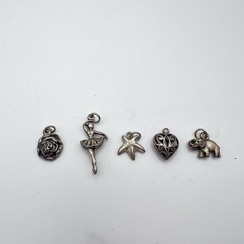 Vintage silver tone charm - silver,