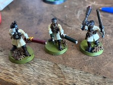 Warhammer 40K 1999 Metal Astra Militarum Armageddon Steel Legion Sergeant x3