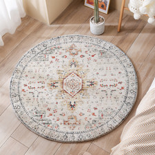 Extra Large Soft Pile Circle Round Rugs Anti-Slip Round Floor Carpet Living Room