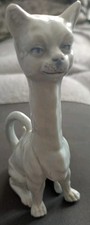  Vintage Long Necked cat Blue grey colour numbered to base vgc