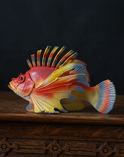 Vintage rubber lionfish figure - vintage,