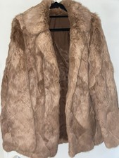 Brown Real Rabbit Fur Vintage