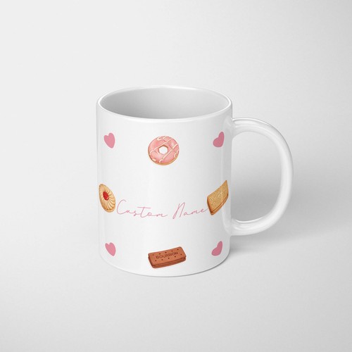 Personalised biscuits name mug - personalised,