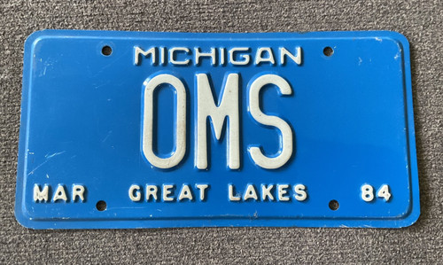 Rare 1984 michigan oms - michigan, vanity