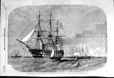 Old Antique Print 1856 War