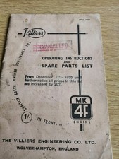 Villiers operating - villiers, 4f