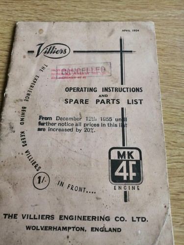 Villiers operating - villiers,