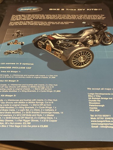 Luego bike trike kit - kit, car