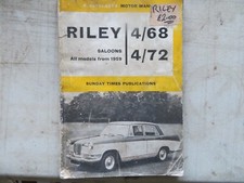 RILEY 4/68, 4/72,  DRIVERS   HANDBOOK