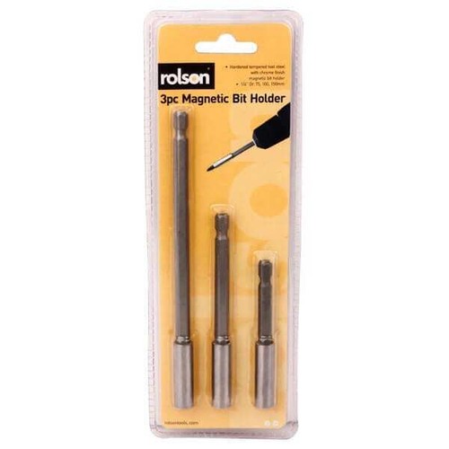 Rolson 3pc magnetic bit holder - 3pc,
