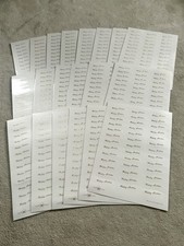 20 Sheets A4 Wedding Invitation Toppers, 780 Die Cut Gold Foiled Sentiments
