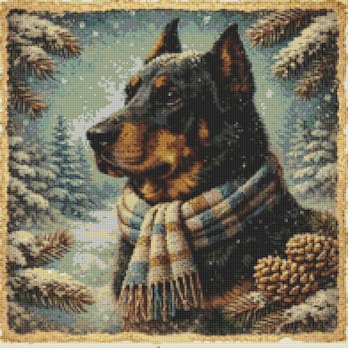 Beauceron puppy dog comfort - dog, in