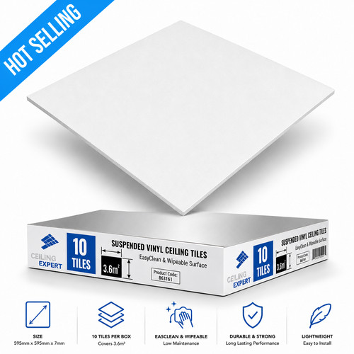 Suspended vinyl ceiling tiles - vinyl,