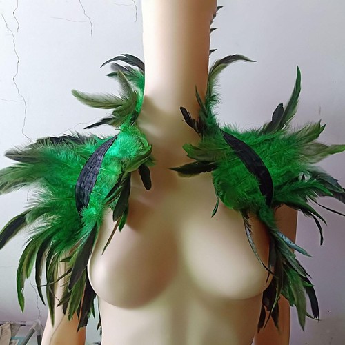 False feather shrug capes - shrug,