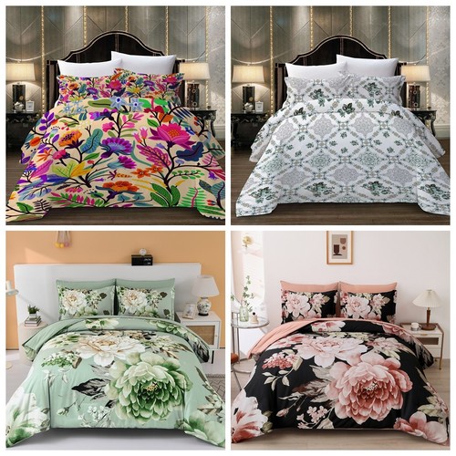 Florals boho duvet cover set - florals,