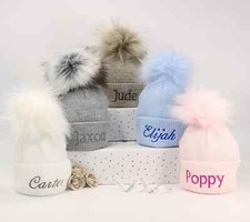 Personalised Baby Pom Hat -