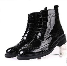 Womens Leather Brogue Wingtip