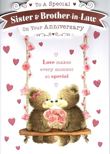 Anniversary card sister - anniversary,