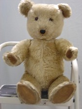 Large Antique Vintage Chiltern Hugmee Mohair Teddy Bear