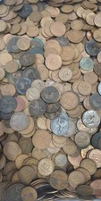 Mix Old Copper Coins Bulk Job Lot  1kg Mixed Condition And Dates
