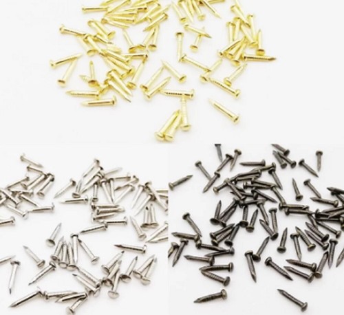 Asst sizes colours brass pins - sizes,