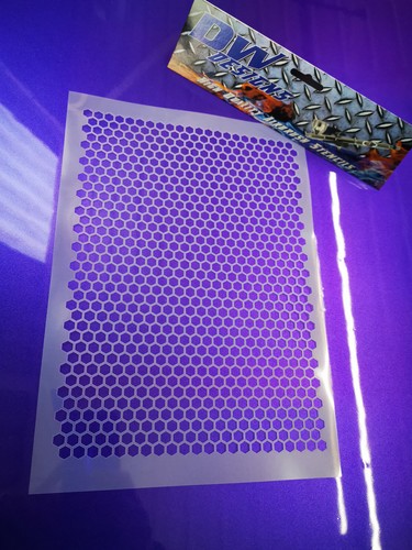 Hex print small mylar - , airbrush
