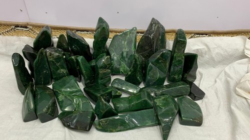 Natural nephrite jade polished - natural,