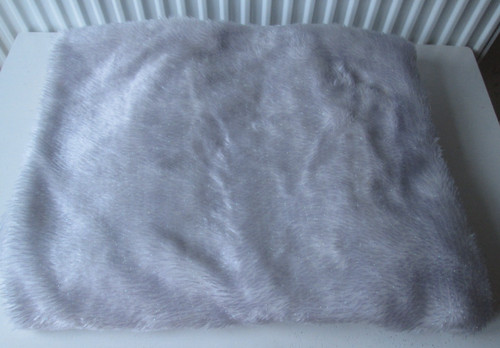 Lilac fur throw with - , sparkle