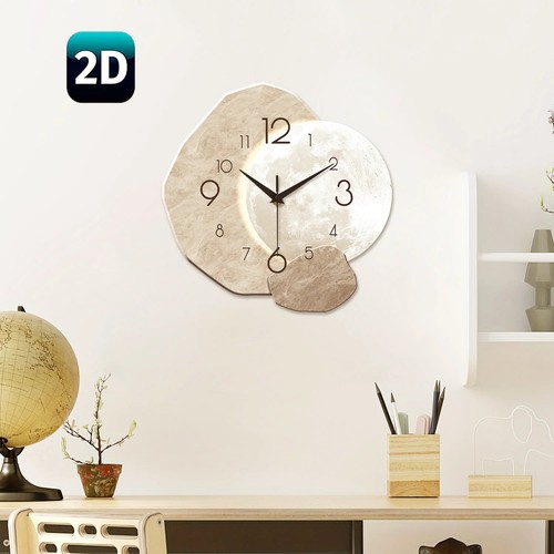 Modern moon wall clock silent - clock,