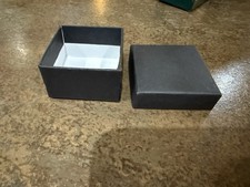black empty jewellery box with