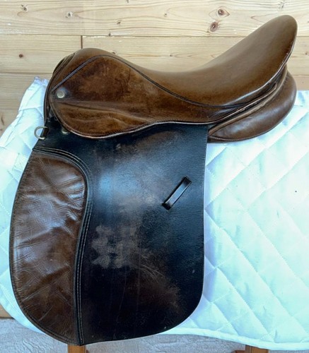 English brown leather - brown, pony