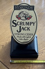 A rare Scrumpy Jack English Cider Symonds Bar Beer Pump Display Head Font VGC