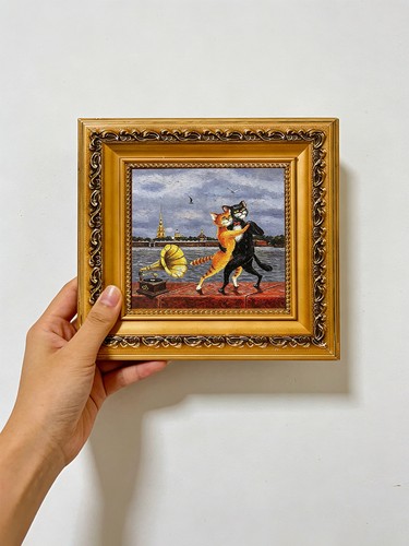 Dancing cats whimsical pet - dancing,