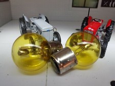 2x Yellow Headlight Headlamp Bulbs French Petrol Massey Ferguson MF35 30 FF30