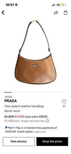 Prada cleo tobacco brown bag - cleo,