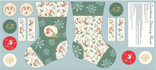 Robin Stocking Panel Christmas