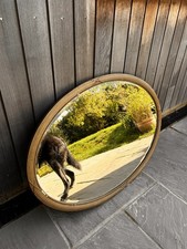 Antique Edwardian gilt oval mirror