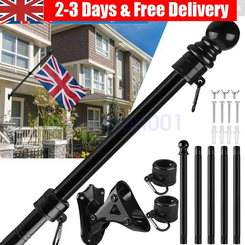 6ft wall mounted flag pole - mounted, kit