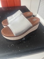 FitFlop Eloise Silver wedge sliders Size Uk 6.5 Worn once