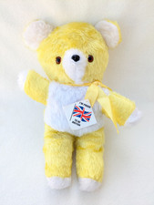 Yellow Teddy Bear Soft Toy Vintage NOS NEW W/TAGS Websters Cuddly Stuffed PROP