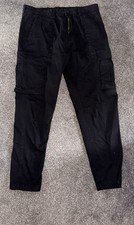 Zara Straight Leg Black Cargo