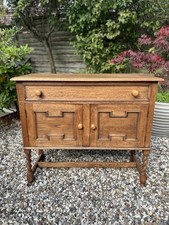 Antique light Oak Jacobean Style 1920's Sideboard