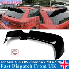 FOR AUDI A3 8V SPORTBACK (5DOOR) 2013-19 ROOF SPOILER WING GLOSS BLACK OTG STYLE