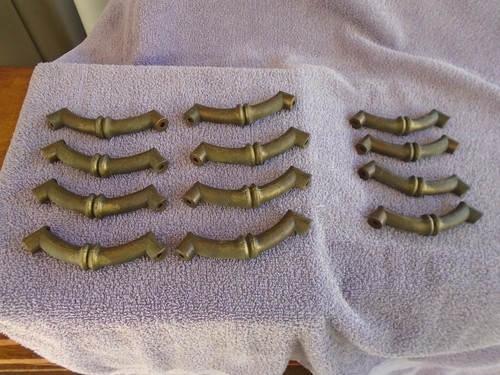 Lot brass faux bamboo - brass,