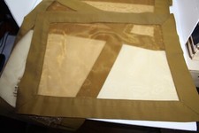 Placemats 5 Lt Brown Edge Gold