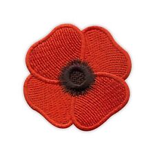 Red POPPY FLOWER - symbol of remembrance of the First World War Patch/Badge Embr