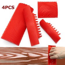 4 Pcs Wood Graining Tools Set Natural Woodgrain Pattern Painting Roller for DIY