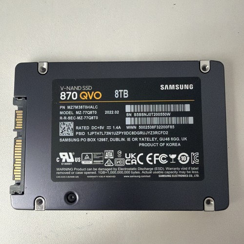 Samsung 870 qvo 8tb - 8tb, sata