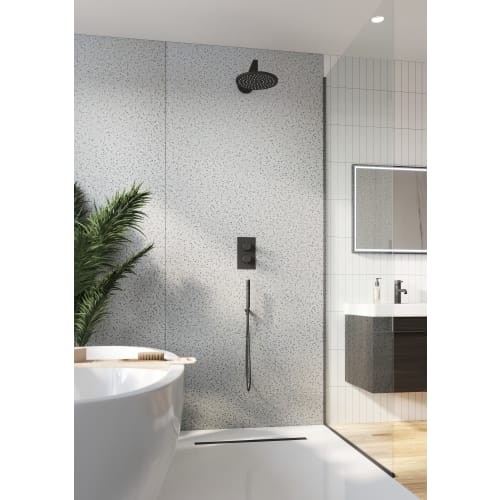 Grey terrazzo pvc single - terrazzo,